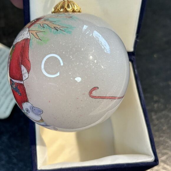 Bill Yee 1990 Inside Reverse Hand Painted Glass Christmas Ornament, St Nicholas - Picture 5 of 8